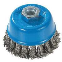 Knot-Twisted Wire Cup Brush, 3" Dia. x M10x1.25 Arbor UE891 | Kelford