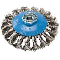 Knot-Twisted Wire Saucer Cup Brush, 6" Dia. x 5/8"-11 Arbor VV868 | Kelford