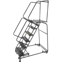 &eacute;chelles roulantes avec pied verrouillable activ&eacute; par le poids, 12 marches, Largeur de la marche 24", Hauteur de la plateforme 120", Acier Kelford