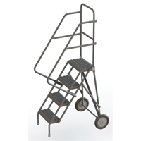 Rolling Ladder, 4 Steps, Serrated, 40" High VC531 | Kelford