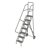 Rolling Ladder, 7 Steps, Serrated, 70" High VC534 | Kelford