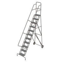 Rolling Ladder, 11 Steps, Serrated, 116" High VC538 | Kelford