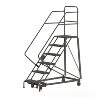 Heavy Duty Safety Slope Ladder, 6 Steps, Perforated, 50° Incline, 60" High VC574 | Kelford