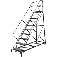 &eacute;chelles en angle de s&eacute;curit&eacute;, 10 marches, Perfor&eacute;, Inclinaison 50°, Hauteur 100" Kelford