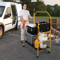 Jobsite Series 4' Safety Rail & Tool Shelf Scaffold Kit, Steel Frame, 49-1/2" D x 57-3/4" H Kelford