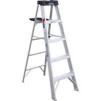 Step Ladder with Pail Shelf, 5', Aluminum, 300 lbs. Capacity, Type 1A VD559 | Kelford