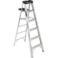Step Ladder with Pail Shelf, 6', Aluminum, 300 lbs. Capacity, Type 1A VD560 | Kelford