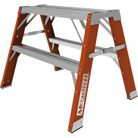 Buildman™ Step-up Workbench, 2' H x 33.5" W x 25.75" D, 300 lbs. Capacity, Fibreglass VD699 | Kelford