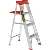 Step Ladder with Paint Tray, 4', Aluminum, 200 lbs. Capacity, Type 3 Kelford