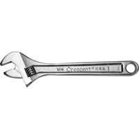 Crescent Adjustable Wrenches, 4" L, 1/2" Max Width, Chrome VE032 | Kelford