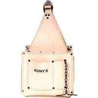 Porte-outils pour &eacute;lectricien et travaux d'entretien, Cuir, 17 pochettes, Beige Kelford