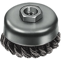 Knot Wire Cup Brush, 3" Dia. x 5/8"-11 Arbor VF915 | Kelford