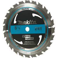 Lame de scie circulaire pour charpente &agrave; pointes au carbure, 8-1/4", 24 dents, Pour Bois Kelford