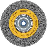 Crimped Bench Wire Brush, 6" Dia., 0.014" Fill, 5/8" - 1/2" Arbor WP402 | Kelford