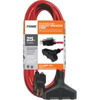 Vinyl Extension Cord, Outdoor, SJTW, 14/3 AWG, 15 A, 3 Outlet(s), 25' Kelford