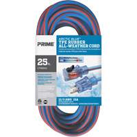 Arctic Blue TPE-Rubber Locking Extension Cord, All-Weather, SJEOW, 12/3 AWG, 15 A, 25' Kelford