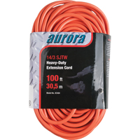 Vinyl Extension Cord, Outdoor, SJTW, 14/3 AWG, 13 A, 100' Kelford