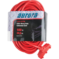 Vinyl Extension Cord, Outdoor, SJTW, 12/3 AWG, 15 A, 3 Outlet(s), 100' Kelford