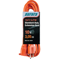 Extension Cord, Indoor/Outdoor, SJTW, 16/3 AWG, 13 A, 10' Kelford