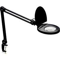 Adjustable Magnifier Lamp, 5 Diopter, LED Light, 47" Arm, C-Clamp, Black XI488 | Kelford
