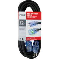 All-Rubber™ Outdoor Extension Cord, SJOOW, 14/3 AWG, 15 A, 25' XI524 | Kelford