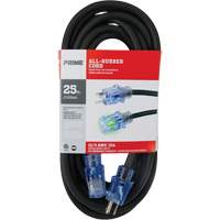 All-Rubber™ Outdoor Extension Cord, SJOOW, 12/3 AWG, 15 A, 25' XI527 | Kelford