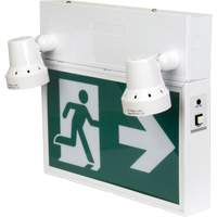 Running Man Sign with Security Lights, LED, Battery Operated/Hardwired, 12-1/10" L x 11" W, Pictogram XI790 | Kelford