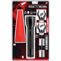 Safety Flashlight Pack, LED, 487 Lumens, D Batteries Kelford