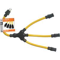Adaptateur en W, Ext&eacute;rieur, STW, AWG 12/3, 15 A, 3 prise(s), 2' Kelford