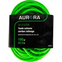 Industrial Extension Cord, All-Weather, SJTW, 10/3 AWG, 15 A, 100' Kelford