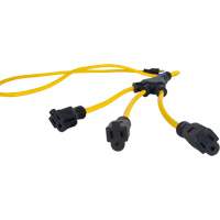 W-Style Power Adapter, Outdoor, STOW, 12/3 AWG, 15 A, 3 Outlet(s), 2' Kelford