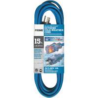 Glacier Flex&reg; Extreme Cold Weather Extension Cord, Outdoor, SJTW, 16/3 AWG, 13 A, 15' Kelford