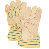 Fitters Patch Palm Gloves, Large, Grain Cowhide Palm, Cotton Inner Lining YC386R | Kelford